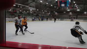 The Sarnia Sting practice at the Chatham Memorial Arena on March 18 2015 (Photo by Jake Kislinsky)