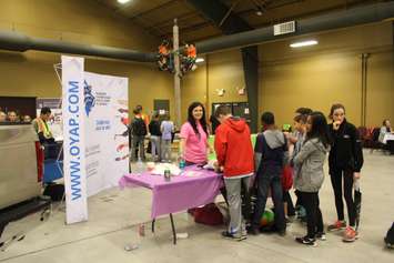 Elementary school kids learning about the trades at the John D. Bradley Convention Centre. November 16, 2016. (Photo by Natalia Vega)