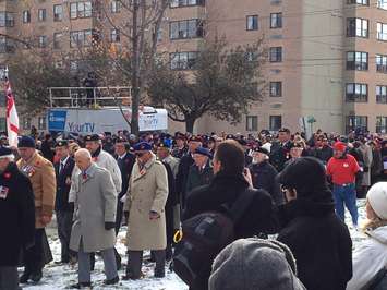 Remembrance Day Ceremony from the Sarnia Cenotaph (Photo by Sue Storr)