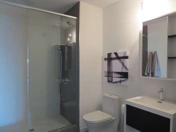 One of the washrooms inside the dream home at 2074 Ironwood Rd. (Photo by Miranda Chant, Blackburn News)