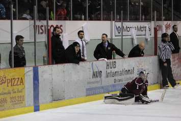 The Chatham Maroons take on the Leamington Flyers, March 24, 2016. (Photo by Matt Weverink)