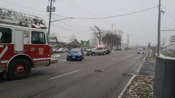 Two-vehicle collision right outside our Blackburn Radio Station. Dec 13, 2017. (Photo by Colin Gowdy)