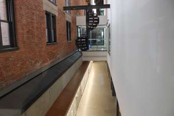 Modern touches meet the original Armouries brickwork at the University of Windsor School of Creative Arts. Photo by Mark Brown/Blackburn News.