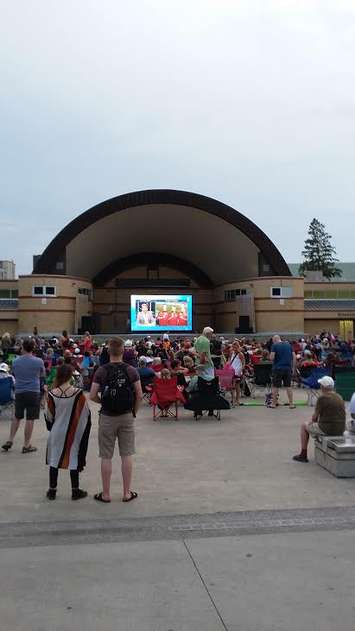 Tragically Hip fans gather in London's Victoria Park to watch the band's final stop of their “Man Machine Poem” tour, August 20, 2016. (Photo by the Free 98.1 Road Crew)