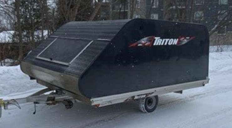  Stolen 2013 Triton XT1 snowmobile trailer. (Photo courtesy of Lambton OPP)