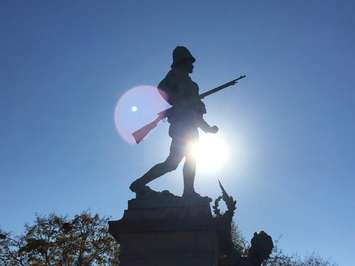 Remembrance Day Ceremony in London's Victoria Park. Photo by Ashton Patis. November 11, 2014.   
