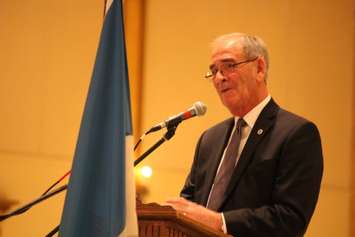 LaSalle Mayor Ken Antaya addresses Essex County Council at their inaugural meeting on December 10, 2014 at the Ciociaro Club. (Photo by Ricardo Veneza)