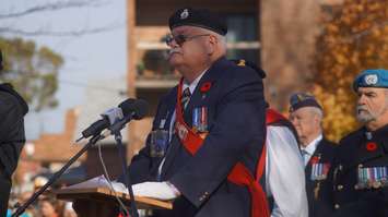 Remembrance Day ceremony at Sarnia's Veterans Park. November 11, 2014 (BlackburnNews.com photo)