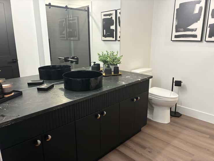 Basement bathroom in the 2027 Bluewater Health Foundation Dream Home. October 1, 2026. (Photo by Natalia Vega)