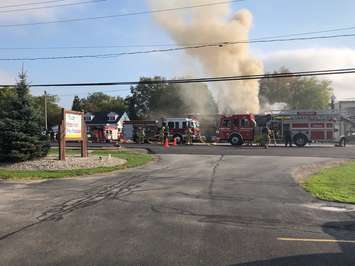 Fire at Twigg's Bar & Grill in Emeryville on September 30, 2019. 
 (Photo courtesy Jeff Thibert)