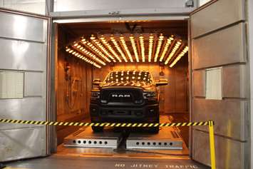 The Environmental test chamber at the FCA Automotive Research and Development Centre. This chamber tests vehicles in extreme hot and extreme cold. (Photo by Maureen Revait)