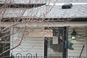 Police investigate a homicide at a home in the 200 block of Essex Street January 24, 2021 (BlackburnNews.com photo by Dave Dentinger)