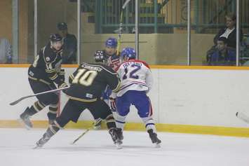 The Wallaceburg Lakers face the Lakeshore Canadiens on Oct. 5, 2016. (Photo courtesy of Jocelyn McLaughlin)