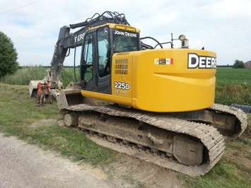 Road work in Chatham-Kent. (Photo by Cheryl Johnstone)