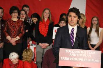 Federal Liberal Leader Justin Trudeau speaks at a rally in Windsor on January 21, 2015. (Photo by Jason Viau)