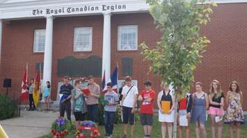 45 young students from Normandy commemorated Canadian soldiers who fell in the liberation of France during World War II.  August 18, 2015 (BlackburnNews.com Photo by Briana Carnegie)