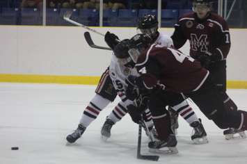 The Chatham Maroons take on the Sarnia Legionnaires, October 29, 2015. (Photo courtesy of Jocelyn McLaughlin)