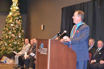 New members of council are sworn in for the 2018-2022 term at the John D Bradley Convention Centre in Chatham, December 3, 2018.  (Photo by Allanah Wills)
