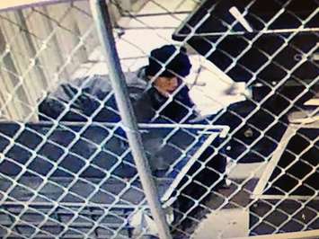 Chatham-Kent police are asking for the public's help to identify this man in connection with a theft investigation. (Photo courtesy of Chatham-Kent police)