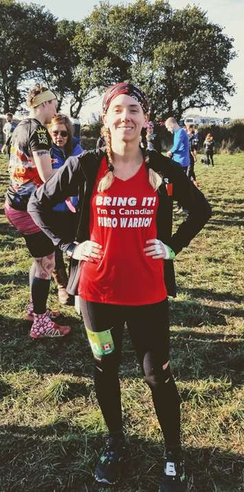 Jennifer Tape-Samson at the OCR World Championships in England. (Submitted photo)
