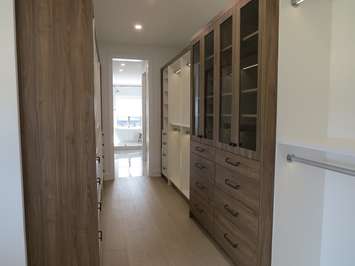 The master bedroom walk-in closet at 3536 Grand Oak Crossing. (Photo by Miranda Chant, Blackburn News)