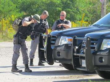 Officers search for missing Wallaceburg man Frederick Sutherland. September 10, 2015. Photo by Ashton Patis. 