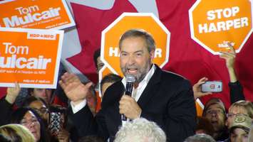 NDP Leader Tom Mulcair visits the Town of Essex, October 4, 2015. (Photo by Jake Kislinsky)