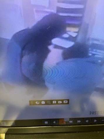 Surveillance photo released by police in connection with a break-in and theft from Tim Horton's in Chatham. (Submitted photo)