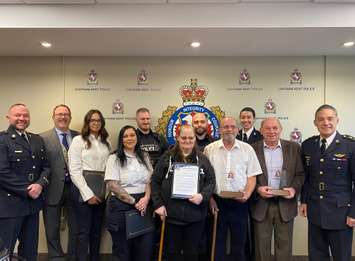 Several Chatham-Kent citizens and emergency responders were recognized for their life-saving efforts on Wednesday, March 8, 2023 at Chatham-Kent Police Headquarters.
(Photo by Millar Hill)