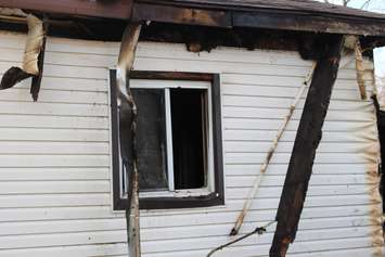 A fire at 1637 Jefferson Blvd. in Windsor is under investigation.  April 16, 2015. (Photo by Adelle Loiselle)