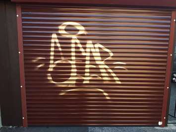 Graffiti tagging in Sarnia's downtown July 2017 (photo courtesy of Sarnia police)