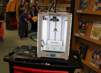 The Windsor Public Library is showing off its latest technology purchase. 3D printing is now available at Seminole Library, December 15, 2015. (Photo by Maureen Revait)  