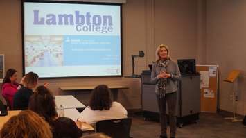 Lambton College reveals detailed architect plans for its Nova Chemicals Health & Research Centre and the Athletics & Fitness Complex. January 8, 2016 (BlackburnNews.com Photo by Briana Carnegie)
