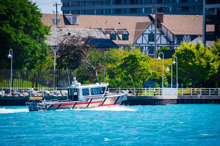Marine 1 Fire Rescue Boat. Photo courtesy of Sarnia Fire Rescue via Facebook. 