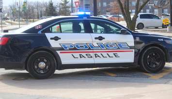 LaSalle Police cruiser, February 15, 2019. Photo by Mark Brown/Windsor News Today.
