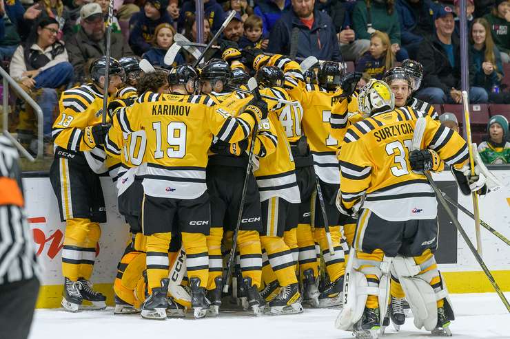 London Knights visit Sarnia Sting, January 1, 2025. Photo by Metcalfe Photography. 