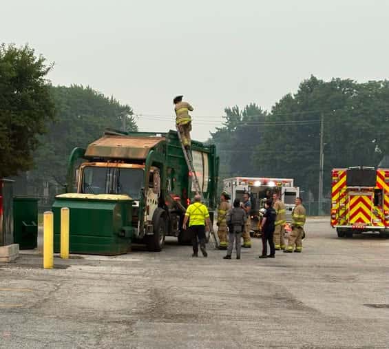 Sarnia garbage truck rescue sends one to hospital