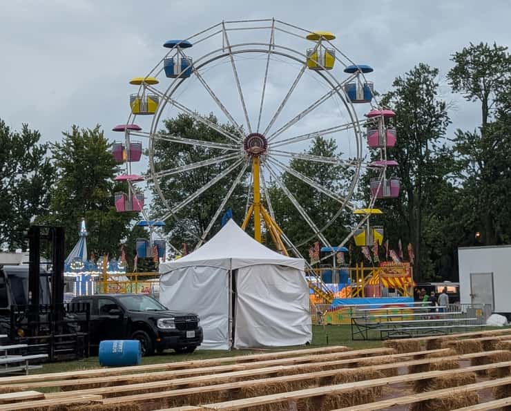 The Ferris wheel at the Harrow Fair in Essex, September 3, 2026. Photo by Isabella Milner.