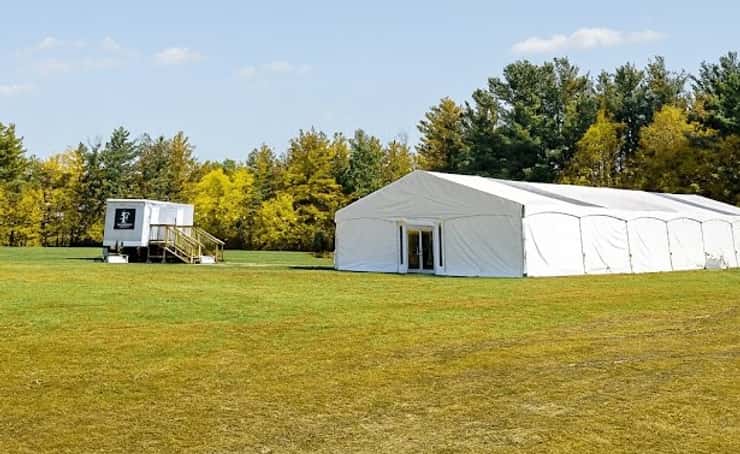 The tent at Fallowfield Estate in Arkona. Photo courtesy of Owner Shannon Soetemans.