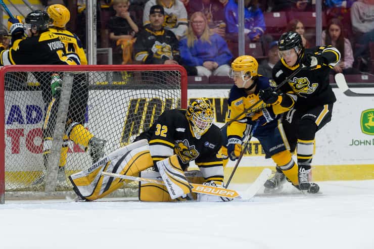 Erie Otters at Sarnia Sting, March 18, 2026. Photo by Metcalfe Photography. 