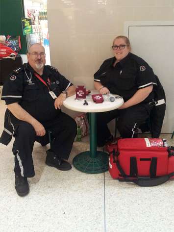 Local residents attend Chatham-Kent's Walk a Mile In Her Shoes event at the Downtown Chatham Centre, May 31, 2015. (Photo by the Blackburn Radio Summer Patrol)