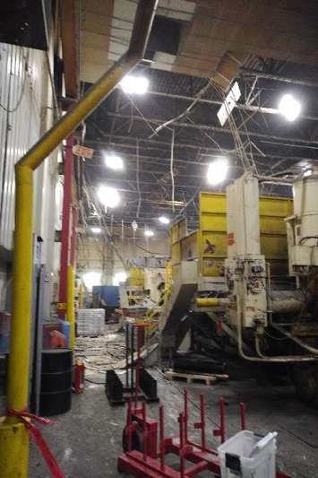 Damage from an explosion at the Meridian plant in Strathroy, October 22, 2018. Photo courtesy of Greg McClinchey.
