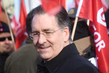 Windsor West MP Brian Masse at the Unifor rally at Dieppe Gardens, Windsor, January 11, 2019. Photo by Mark Brown/Blackburn News.