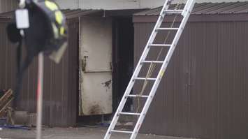Fire at Athena's Diner in Wyoming May 9, 2019. (Blackburnnews.com photo by Colin Gowdy)