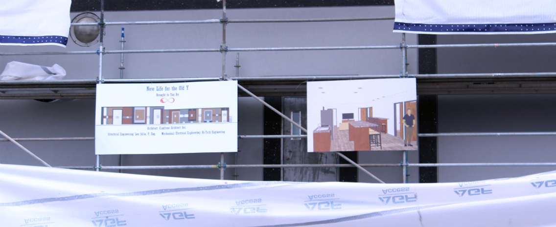 Floor plans of what the units inside the student housing faciltiy will look like. February 14, 2019. (Photo by Greg Higgins)