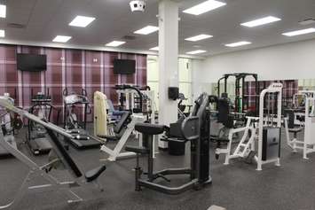 One of the new fitness and training rooms at WDSS, complete with flat screen's. October 19, 2016. (Photo by Natalia Vega)