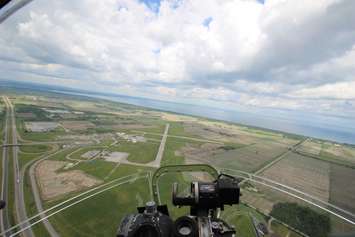 View of Chris Hadfield Airport from B-17 June 19, 2017 (Photo by Dave Dentinger)