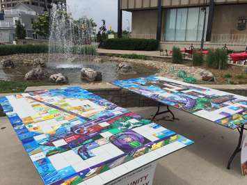 Sarnia's Canada 150 Mural Mosaic. June 13, 2017 (Photo by Melanie Irwin)