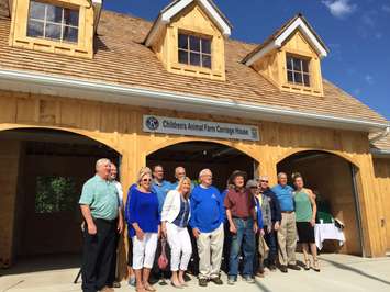 Seaway Kiwanis members celebrate the grand opening of the new carriage house at Canatara Park. May 31, 2017 (Photo by Melanie Irwin)