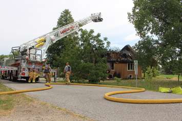 LaSalle fire crews respond to a blaze on Short Malden Rd., July 6, 2016. (Photo by Jason Viau)